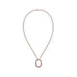 18K T Lock Pendant Pave Diamonds Necklace