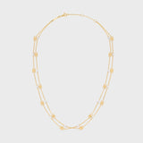 18K Celine Triomphe Pearl Double Necklace