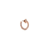 18K T T1 Open Hoop Rose Gold Earrings