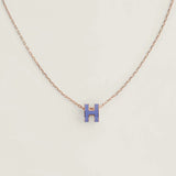 18K Mini Pop H Purple Necklace