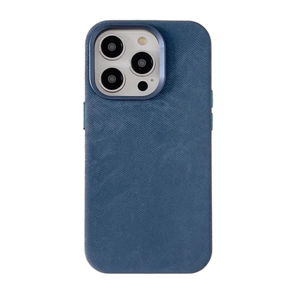 Magnetic Fiber Leather Color iPhone Case