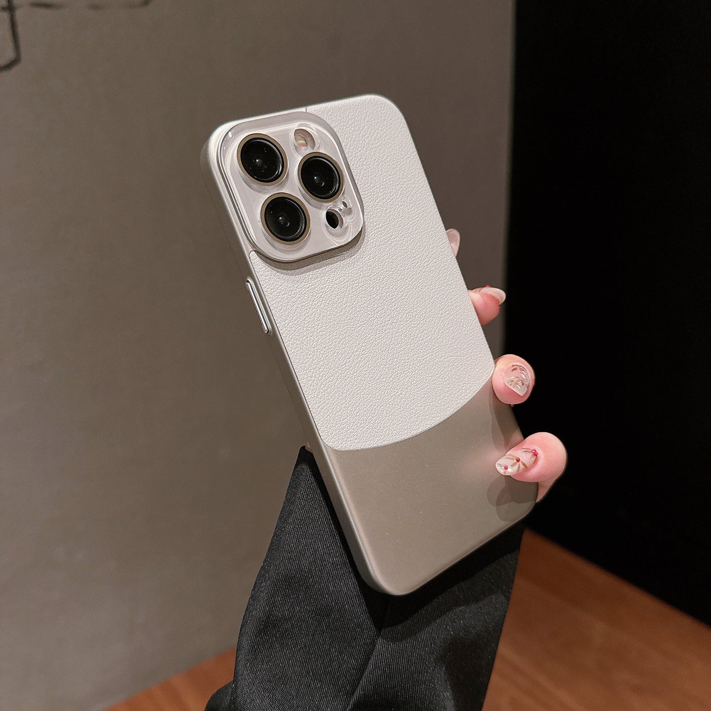 Magnetic Fiber Leather Color iPhone Case