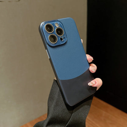 Magnetic Fiber Leather Color iPhone Case