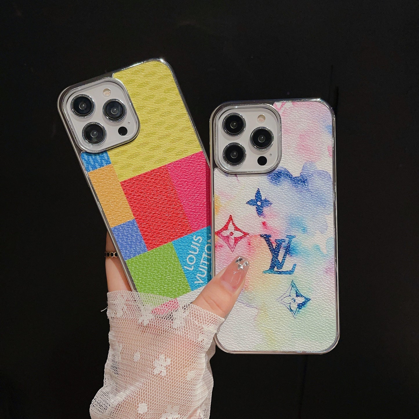 Lou Lattice Leather iPhone Case