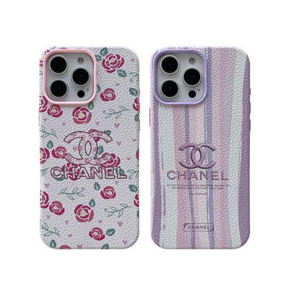 CC Flower Leather iPhone Case