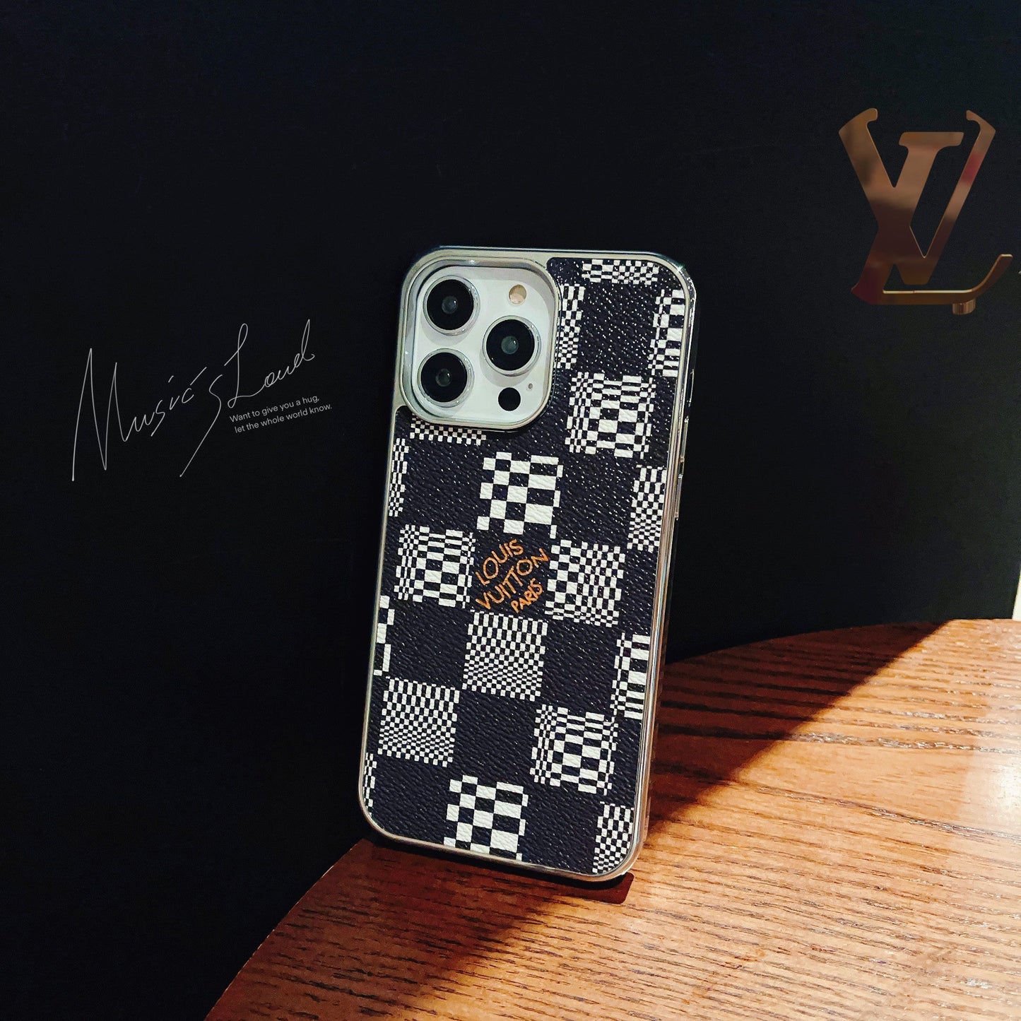 Lou Lattice Leather iPhone Case