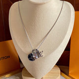 18K Louis Monogram Charms Necklace