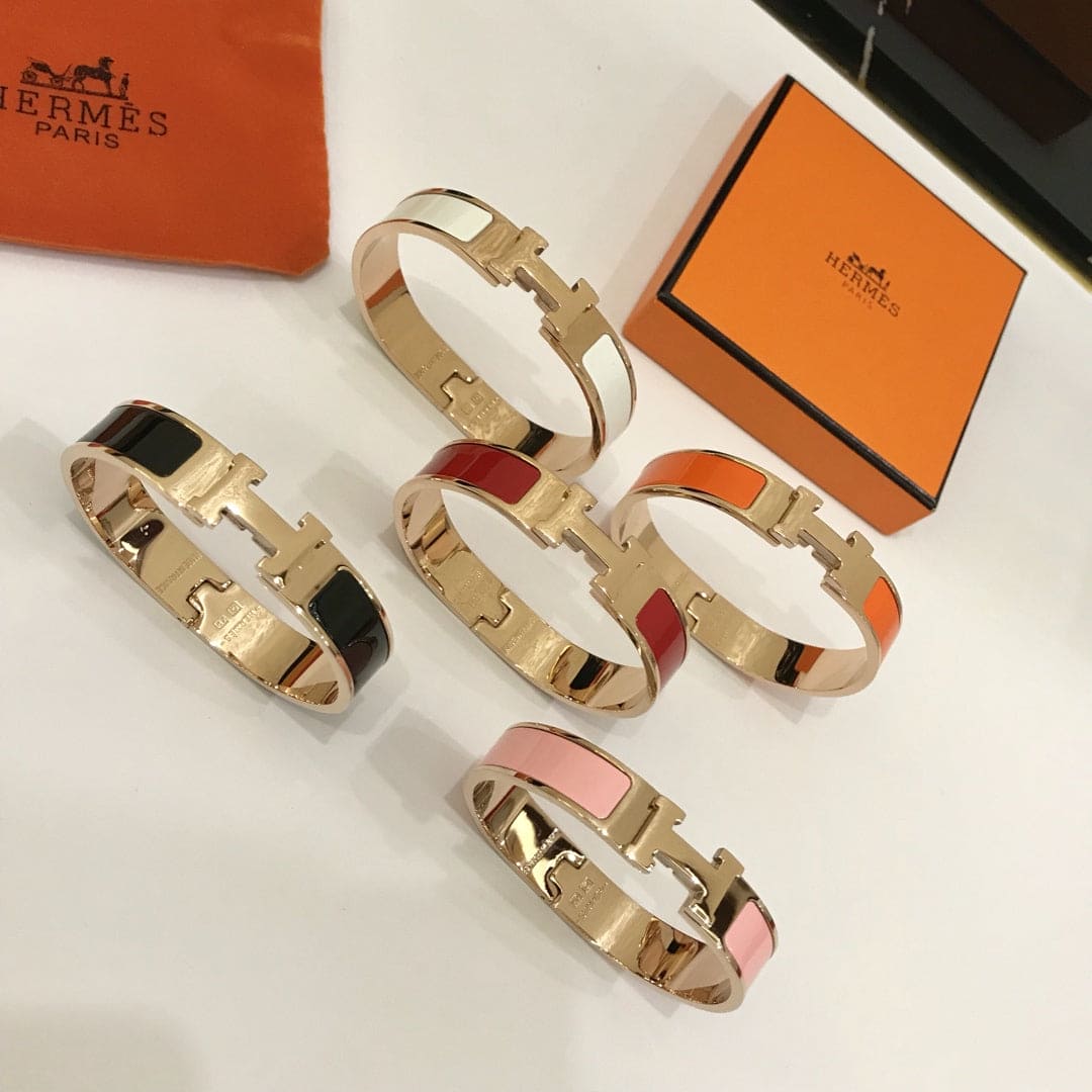 18K Clic H White Bracelet