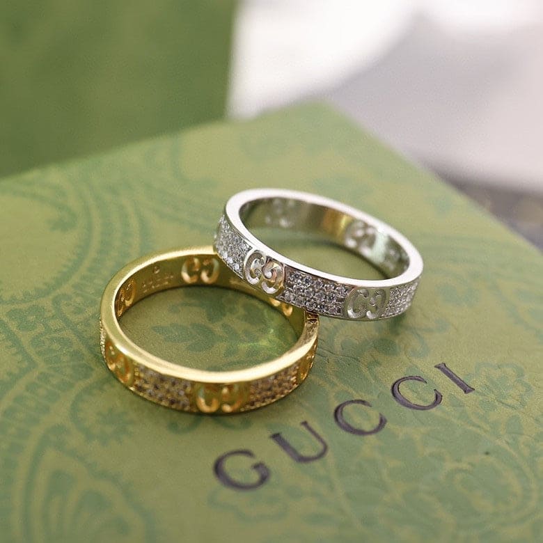 18K GG Icon Full Diamonds Ring