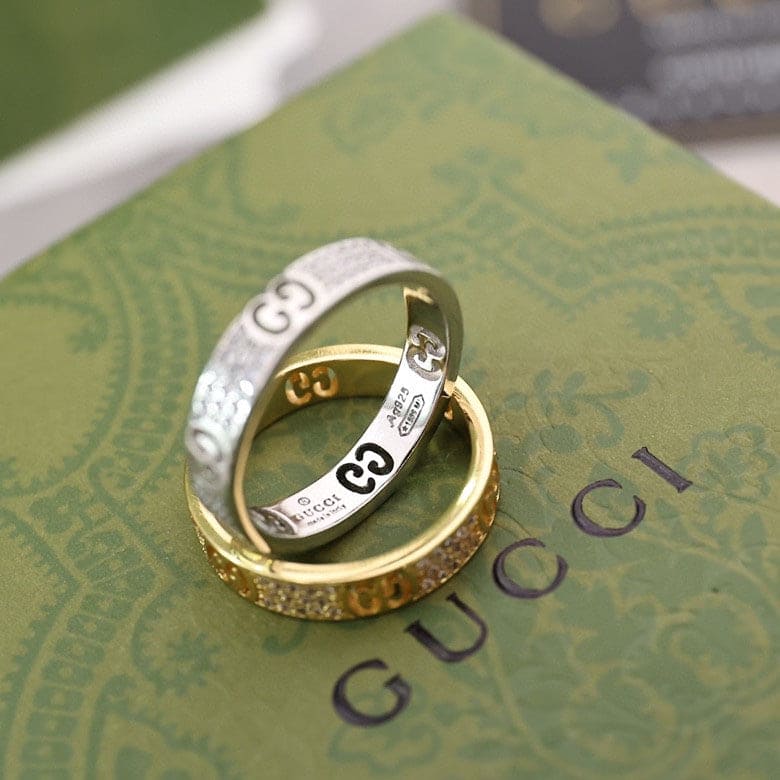 18K GG Icon Full Diamonds Ring