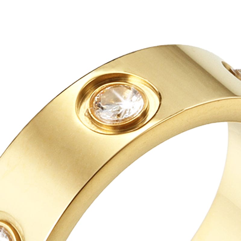 18K Love Wedding Six Diamonds Ring