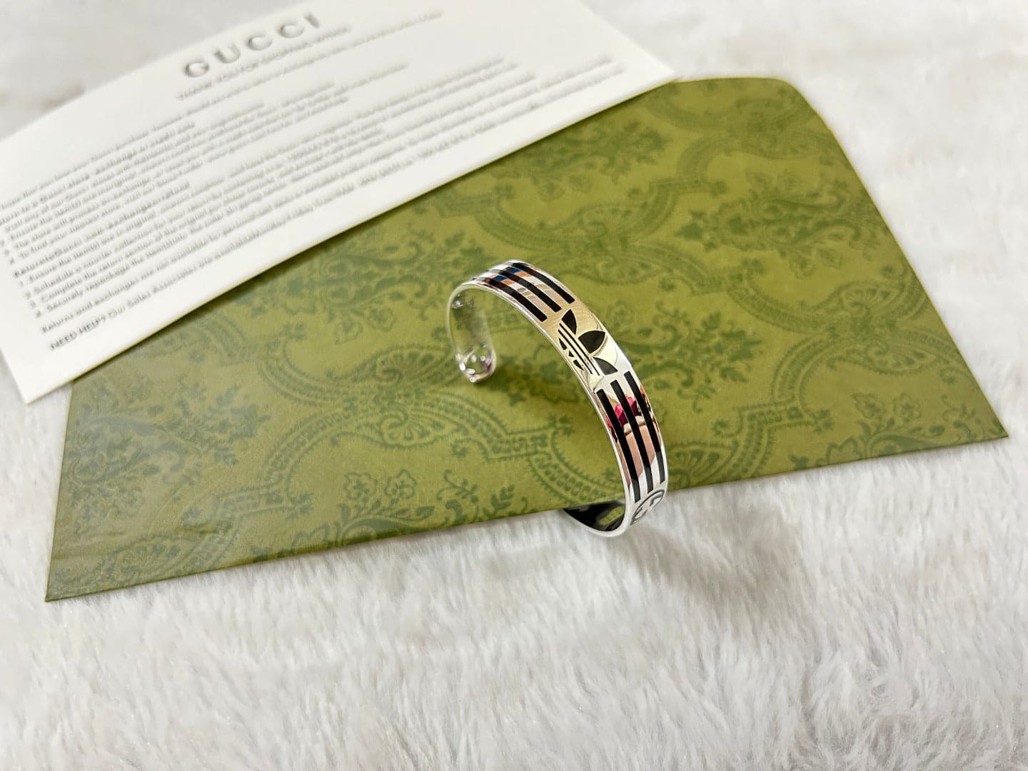 GG x Adidas Cuff Black Bracelet
