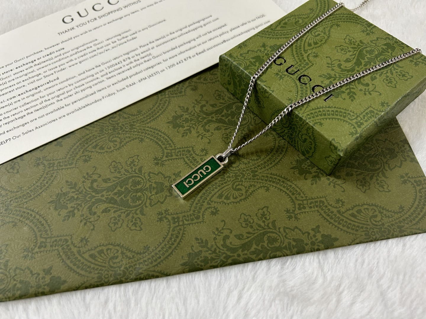 GG Enamel Pendant Necklace