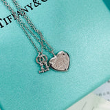 18K T Heart Tag Key Bracelet