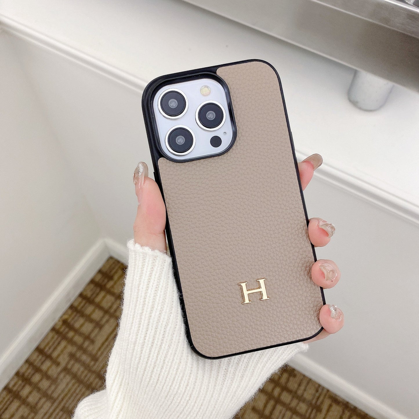 H Leather iPhone Case