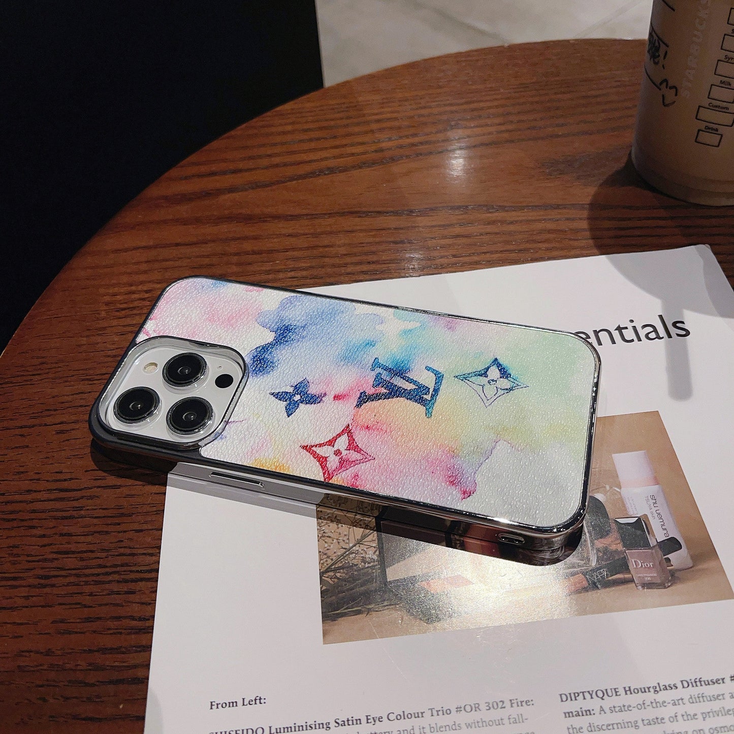 Lou Lattice Leather iPhone Case