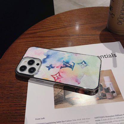 Lou Lattice Leather iPhone Case