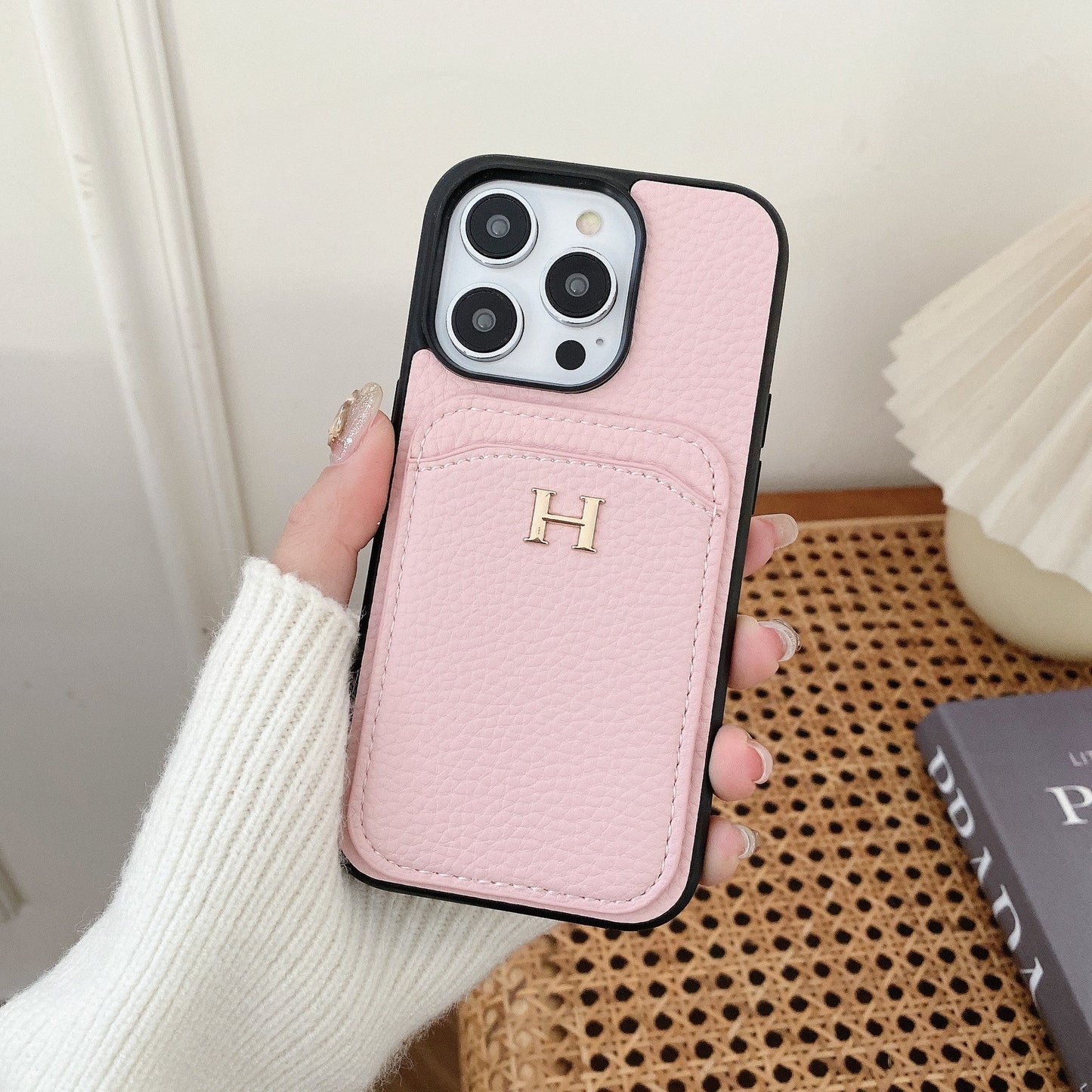 H Color Leather iPhone Case