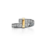 18K T Edge Bypass Ring
