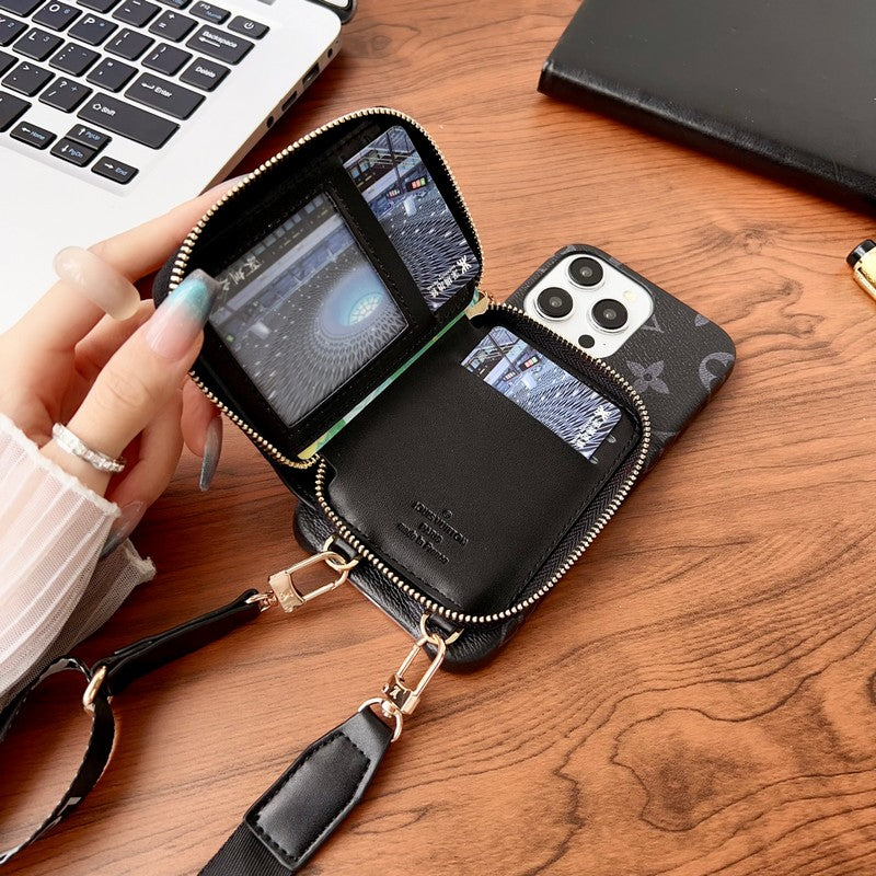 Lou GG Card Holder Chain iPhone 17 Case