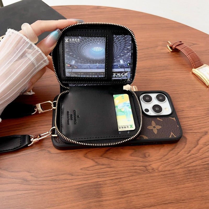 Lou GG Card Holder Chain iPhone Case