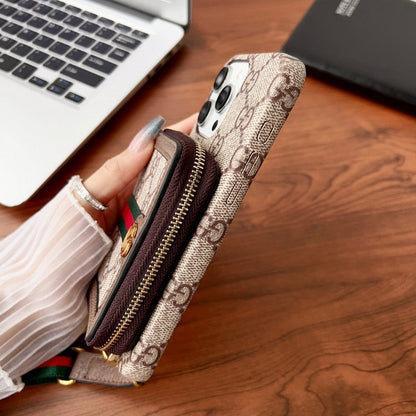 Lou GG Card Holder Chain iPhone 17 Case