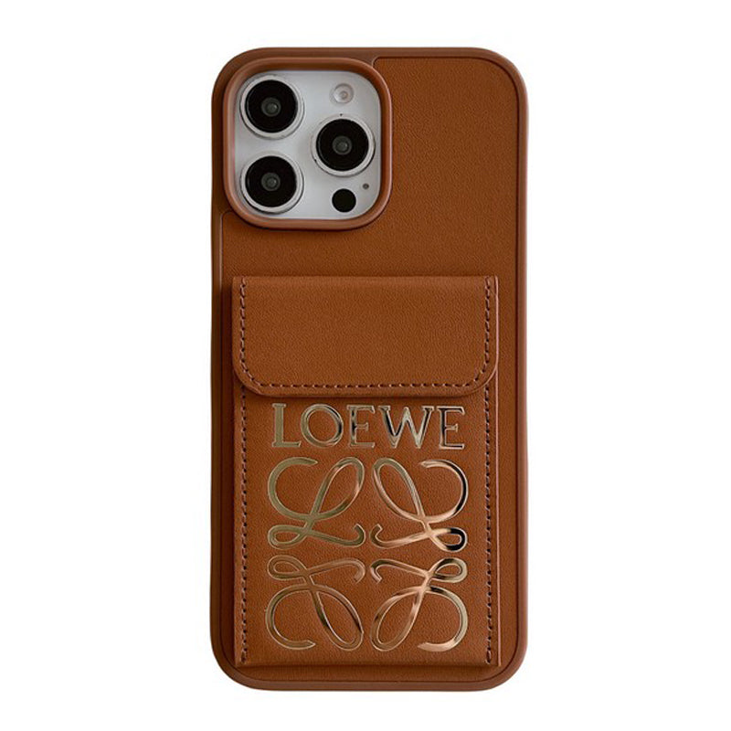 Loe Black & Brown Card Bag Cover iPhone Case