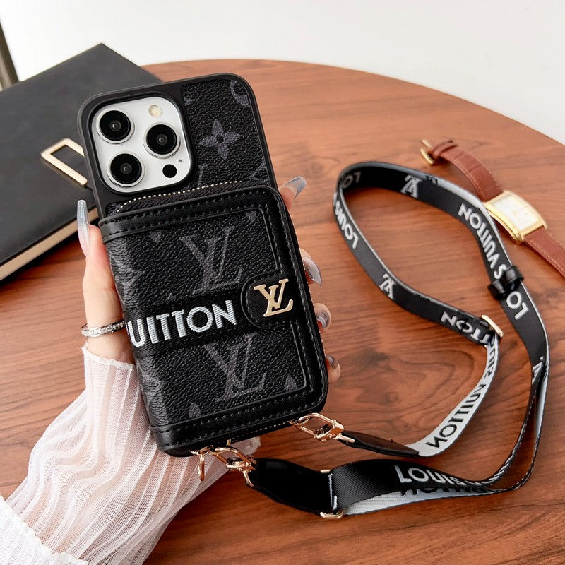 Lou GG Card Holder Chain iPhone Case