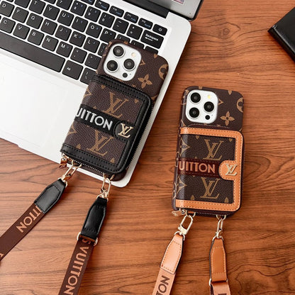 Lou GG Card Holder Chain iPhone Case