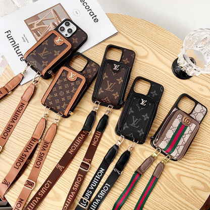 Lou GG Card Holder Chain iPhone Case