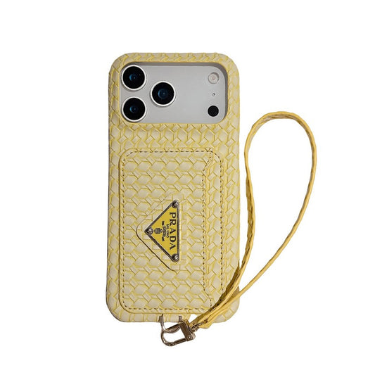 Pra Color Card Bag Hand Chain iPhone Case