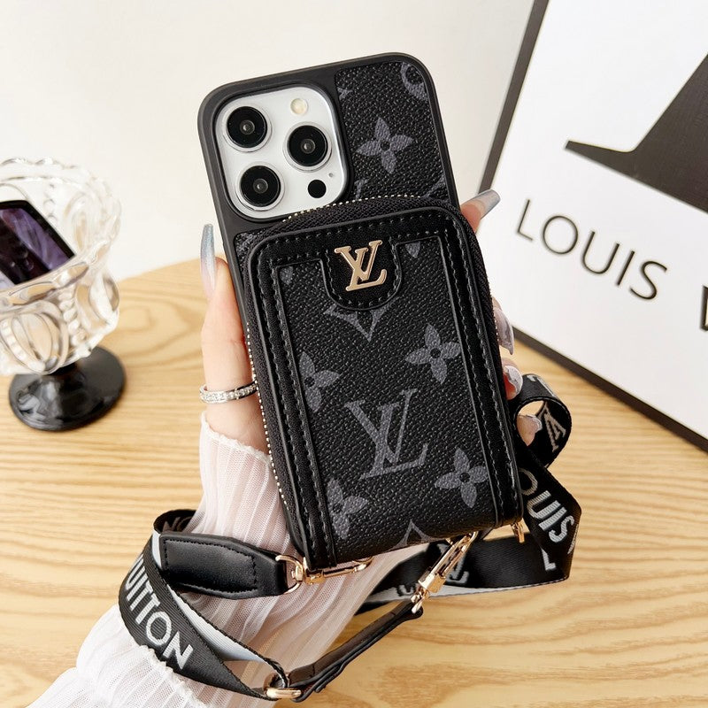 Lou GG Card Holder Chain iPhone Case
