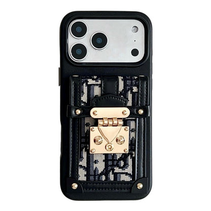 CD Black & Grey Card Bag Lock iPhone Case