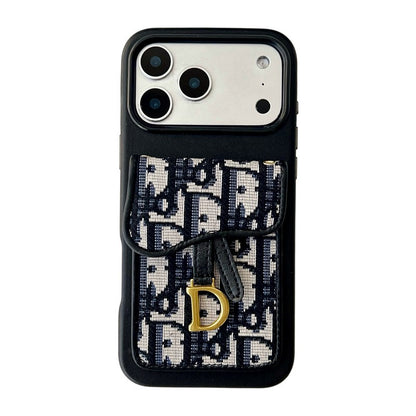 CD Black & Grey Card Bag iPhone Case