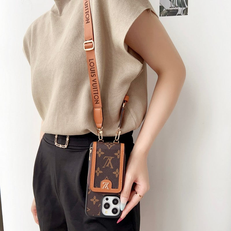 Lou GG Card Holder Chain iPhone Case