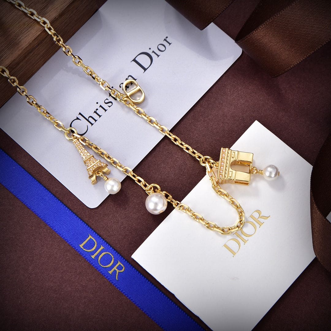 18K CD Plan De Paris Necklace