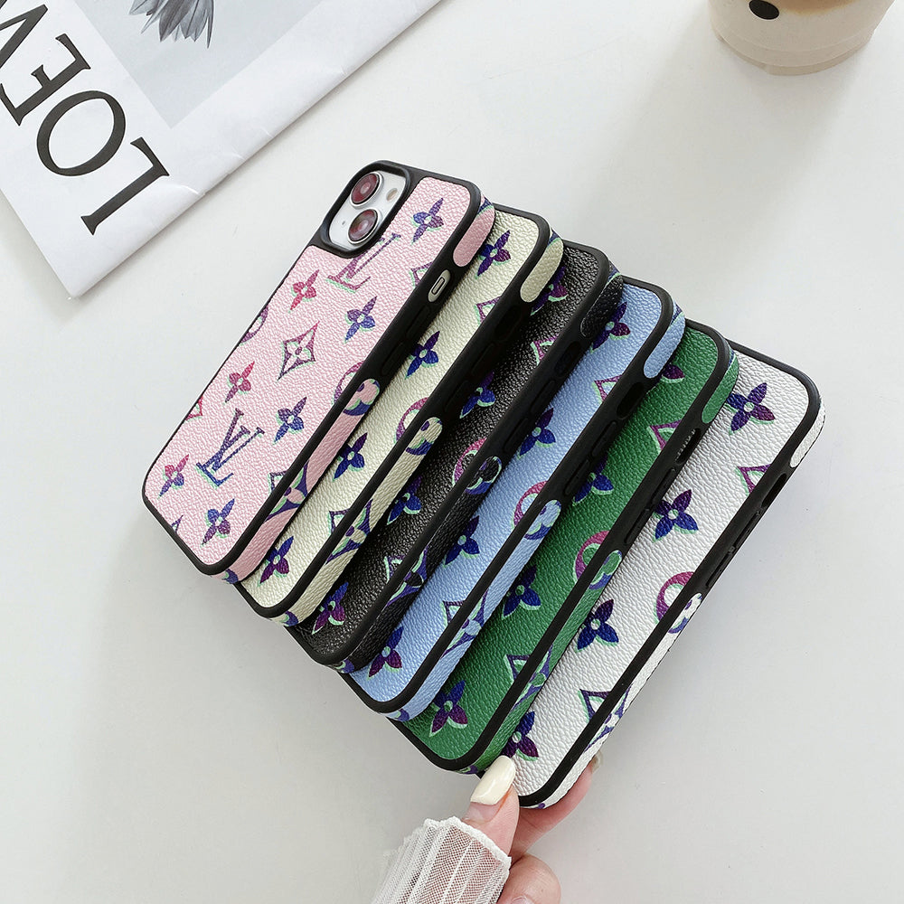 Lou Color Leather iPhone Case