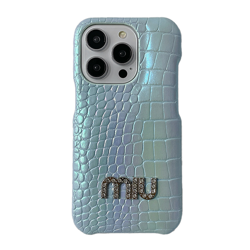 Miu Crocodile Leather Pattern iPhone Case