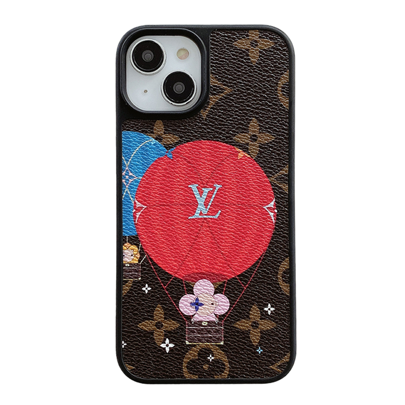 Lou Balloon & Heart Leather iPhone Case