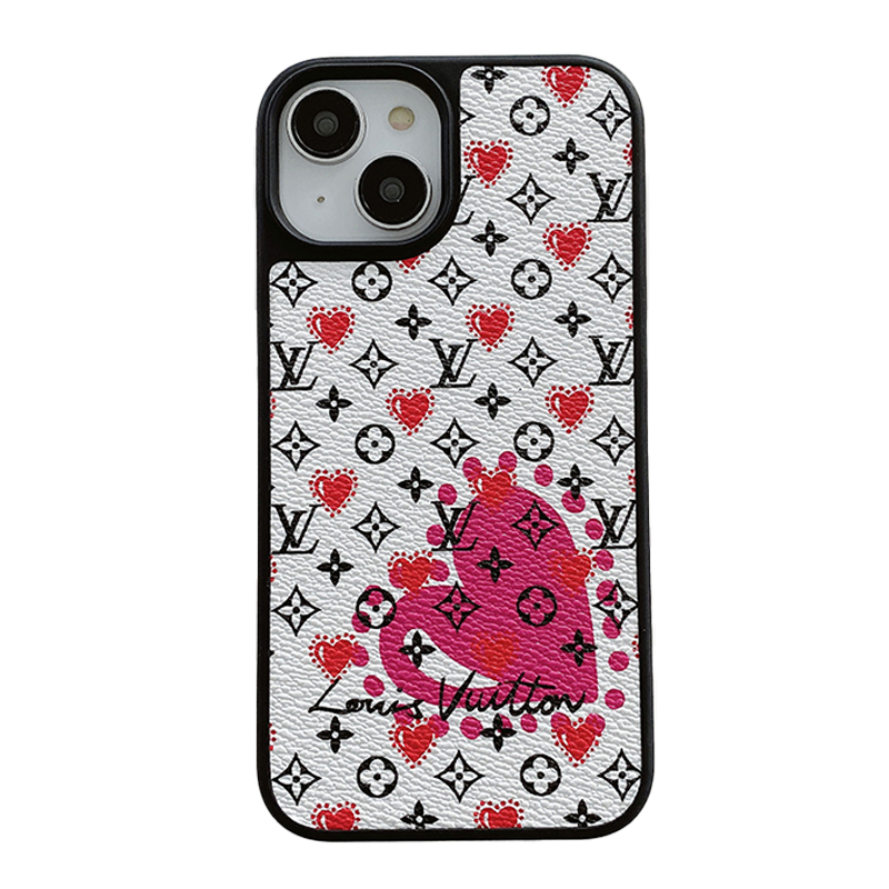 Lou Balloon & Heart Leather iPhone Case