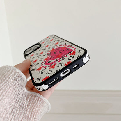 Lou Balloon & Heart Leather iPhone Case