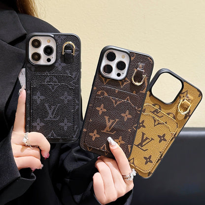 Lou Card Holder Leather iPhone Case