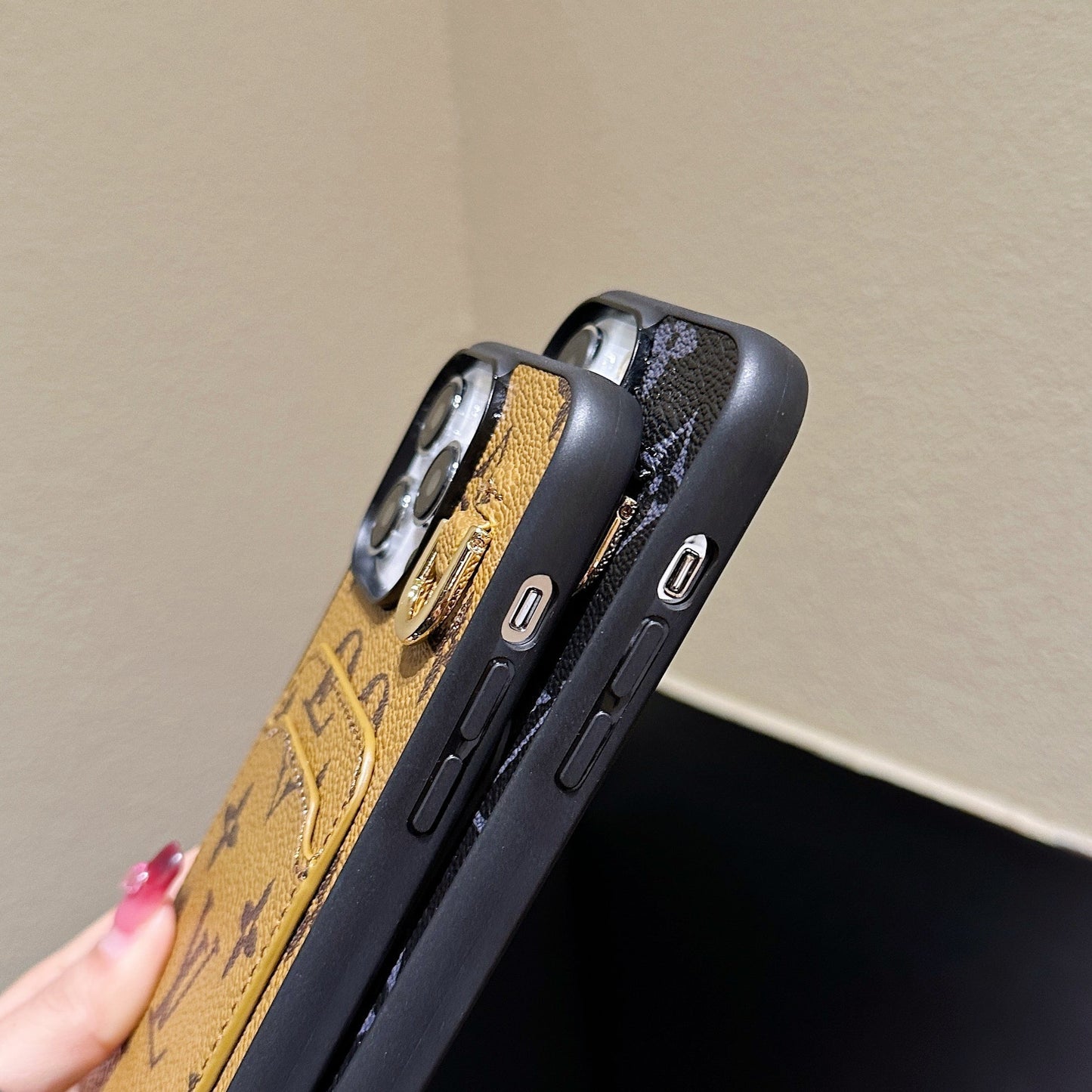 Lou Card Holder Leather iPhone Case