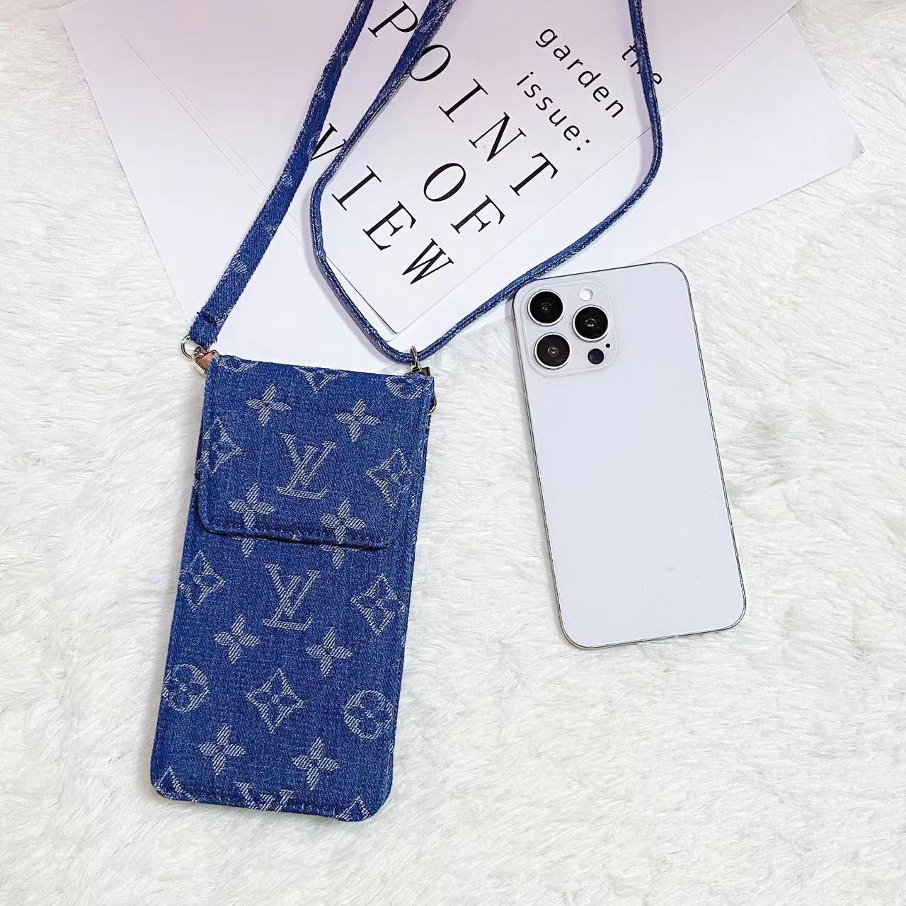 Lou Vintage Denim Crossbody iPhone Case