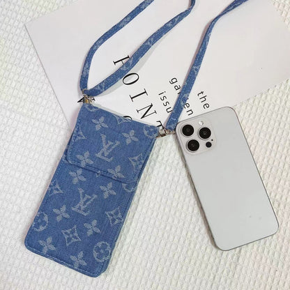 Lou Vintage Denim Crossbody iPhone Case