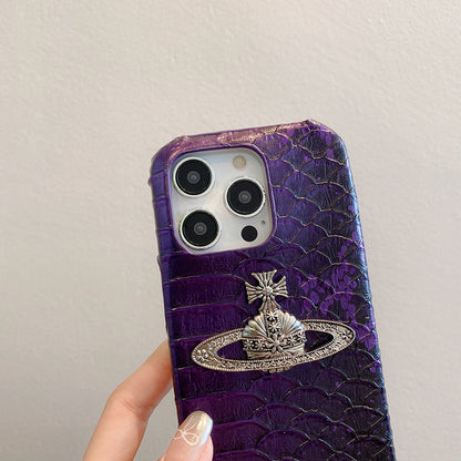 Vivien Crocodile Leather iPhone Case