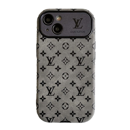 Lou Brown & Black Classic Leather iPhone Case