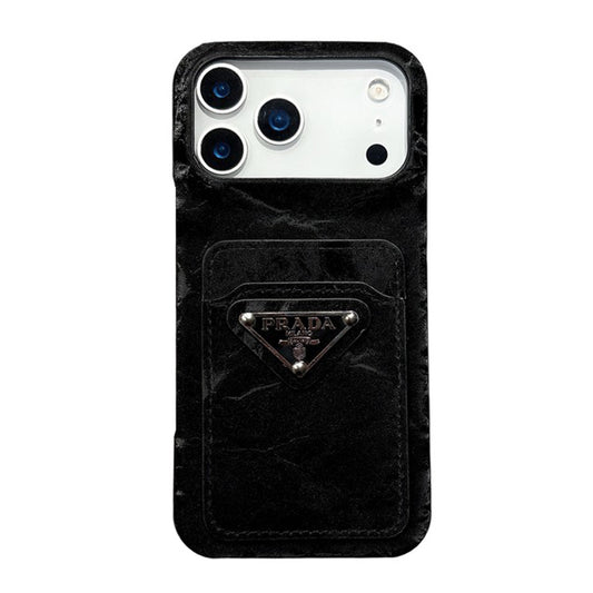 Pra Color Card Bag Velvet iPhone Case
