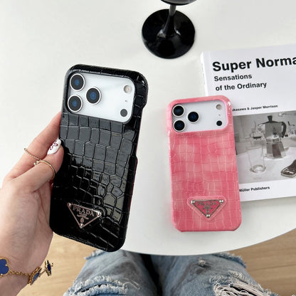 Pra Color Card Bag Crocodile Leather iPhone Case