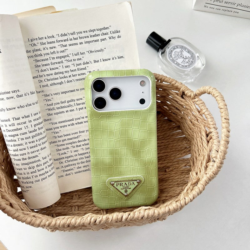 Pra Color Card Bag Crocodile Leather iPhone Case